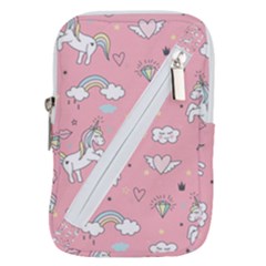 Cute Unicorn Seamless Pattern Belt Pouch Bag (Small) from ArtsNow.com