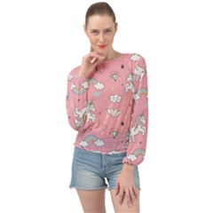 Banded Bottom Chiffon Top 