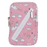 Cute Unicorn Seamless Pattern Belt Pouch Bag (Large)