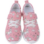 Cute Unicorn Seamless Pattern Women s Velcro Strap Shoes
