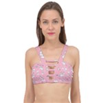 Cute Unicorn Seamless Pattern Cage Up Bikini Top