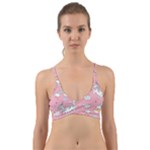 Cute Unicorn Seamless Pattern Wrap Around Bikini Top
