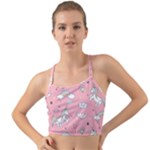 Cute Unicorn Seamless Pattern Mini Tank Bikini Top