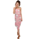 Cute Unicorn Seamless Pattern Waist Tie Cover Up Chiffon Dress