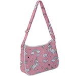 Cute Unicorn Seamless Pattern Zip Up Shoulder Bag