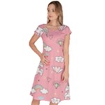 Cute Unicorn Seamless Pattern Classic Short Sleeve Dress