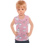 Cute Unicorn Seamless Pattern Kids  Sport Tank Top