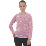 Cute Unicorn Seamless Pattern Women s Long Sleeve Raglan T-Shirt
