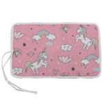 Cute Unicorn Seamless Pattern Pen Storage Case (L)