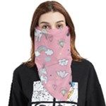 Cute Unicorn Seamless Pattern Face Covering Bandana (Triangle)