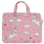 Cute Unicorn Seamless Pattern MacBook Pro 13  Double Pocket Laptop Bag