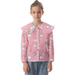 Cute Unicorn Seamless Pattern Kids  Peter Pan Collar Blouse