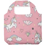 Cute Unicorn Seamless Pattern Foldable Grocery Recycle Bag