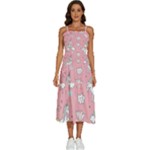 Cute Unicorn Seamless Pattern Sleeveless Shoulder Straps Boho Dress