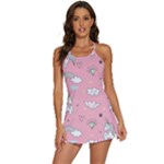 Cute Unicorn Seamless Pattern 2-in-1 Flare Activity Dress