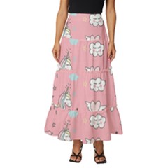 Tiered Ruffle Maxi Skirt 