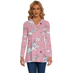Long Sleeve Drawstring Hooded Top 