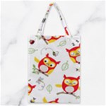 Seamless Pattern Vector Owl Cartoon With Bugs Classic Tote Bag