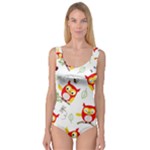Seamless Pattern Vector Owl Cartoon With Bugs Princess Tank Leotard 