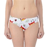 Seamless Pattern Vector Owl Cartoon With Bugs Hipster Bikini Bottoms