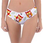Seamless Pattern Vector Owl Cartoon With Bugs Reversible Classic Bikini Bottoms