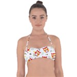 Seamless Pattern Vector Owl Cartoon With Bugs Tie Back Bikini Top