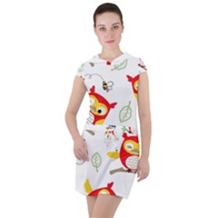 Drawstring Hooded Dress 