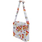 Seamless Pattern Vector Owl Cartoon With Bugs Cross Body Office Bag