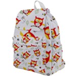 Seamless Pattern Vector Owl Cartoon With Bugs Top Flap Backpack