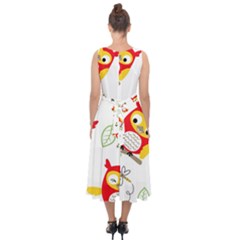 Midi Tie-Back Chiffon Dress 