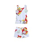 Seamless Pattern Vector Owl Cartoon With Bugs Kids  Boyleg Swimsuit