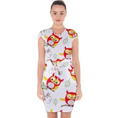 Capsleeve Drawstring Dress  