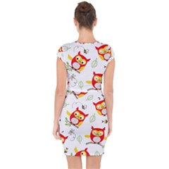 Capsleeve Drawstring Dress  