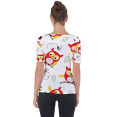 Shoulder Cut Out Short Sleeve Top 