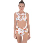 Seamless Pattern Vector Owl Cartoon With Bugs Bandaged Up Bikini Set 