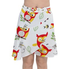 Chiffon Wrap Front Skirt 