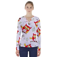 V-Neck Long Sleeve Top 
