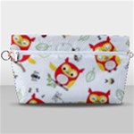 Seamless Pattern Vector Owl Cartoon With Bugs Handbag Organizer