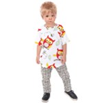 Seamless Pattern Vector Owl Cartoon With Bugs Kids  Raglan T-Shirt