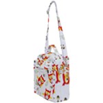 Seamless Pattern Vector Owl Cartoon With Bugs Crossbody Day Bag