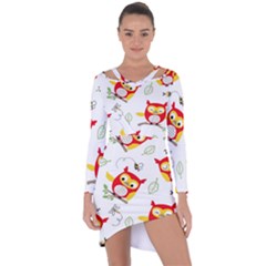 Asymmetric Cut-Out Shift Dress 