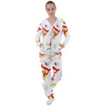 Seamless Pattern Vector Owl Cartoon With Bugs Women s Tracksuit