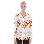 Seamless Pattern Vector Owl Cartoon With Bugs Womens Long Sleeve Shirt