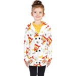 Seamless Pattern Vector Owl Cartoon With Bugs Kids  Double Breasted Button Coat
