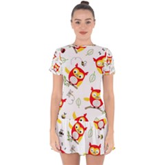 Drop Hem Mini Chiffon Dress 