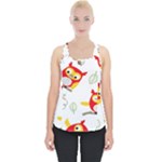 Seamless Pattern Vector Owl Cartoon With Bugs Piece Up Tank Top