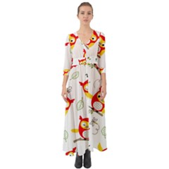 Button Up Boho Maxi Dress 