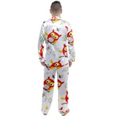 Men s Long Sleeve Satin Pajamas Set 