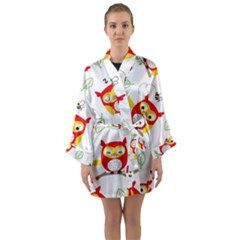 Long Sleeve Satin Kimono 