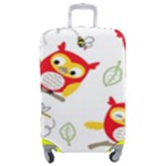 Seamless Pattern Vector Owl Cartoon With Bugs Luggage Cover (Medium)